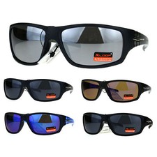 Xloop Sport Warp Plastic Mens Rectangular Oversize Sunglasses