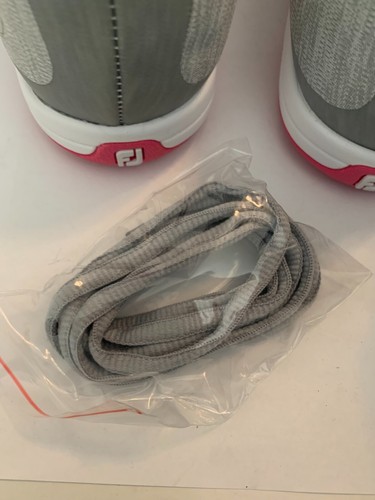 Footjoy FJ Leisure 92903 Womens 7 Wide Golf Shoes Gray W/pink Laces - NEW IN BOX - Picture 9 of 10