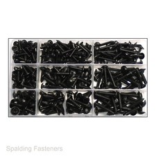 Pozi Black Self Tapping Screws Flanged Pan Head - No. 4 6 8 10