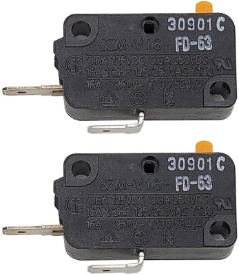 SZM-V16-FD-63 2pk New OEM Produced for LG GE Starion Microwave Oven Door Switch