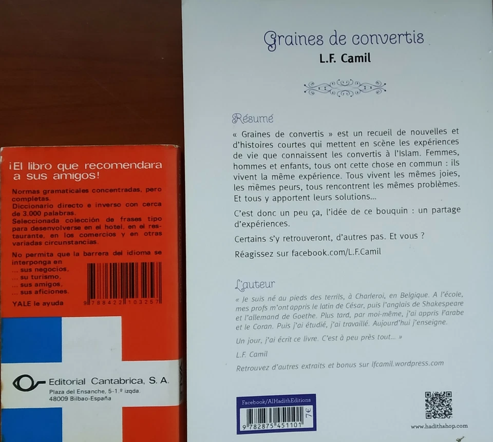 LOTE 2 LIBROS FRANCÉS: GRAINES DE CONVERTIS 152 PAG+GUIA DE CONVERSACION ESP-FRA - Imagen 2 de 2
