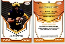 J.J. McCarthy 2024 SAGE Black #135 Michigan Vikings RC Rookie
