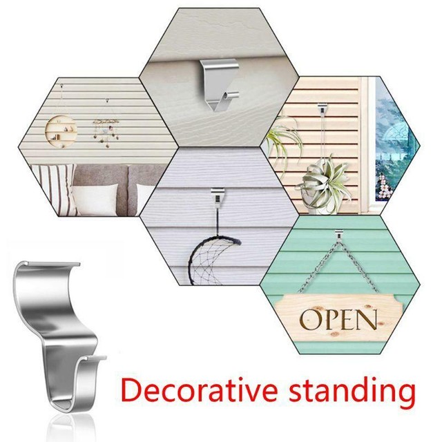 10pcs/set Vinyl Siding Hook Heavy Duty Low Profile No Hole Hanger for