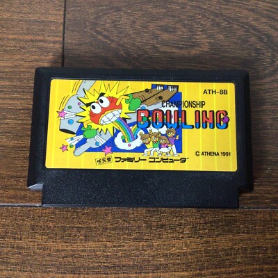 Championship Bowling (Nintendo Famicom NES, Athena 1991) ATH-8B Japan Import