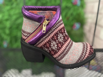 Eggie Soldiers lila/rosa unregelmäßige Auswahl Schuhe flache Vintage bequem