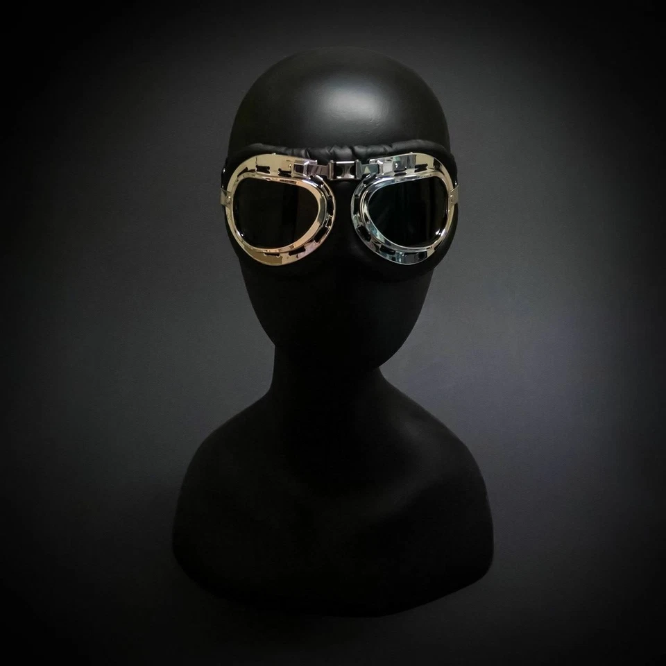 Steampunk Spectacles Eye Mask Silver Chrome Goggle G1088 - Image 2 of 4