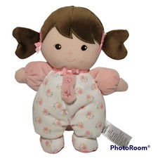 Baby Starters Baby My First Doll Plush Rattle Olivia 9" Pink Lovey Brown Hair