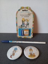 Vintage Holly Hobbie Pencil Rubber Size Pencil Brooches Lot