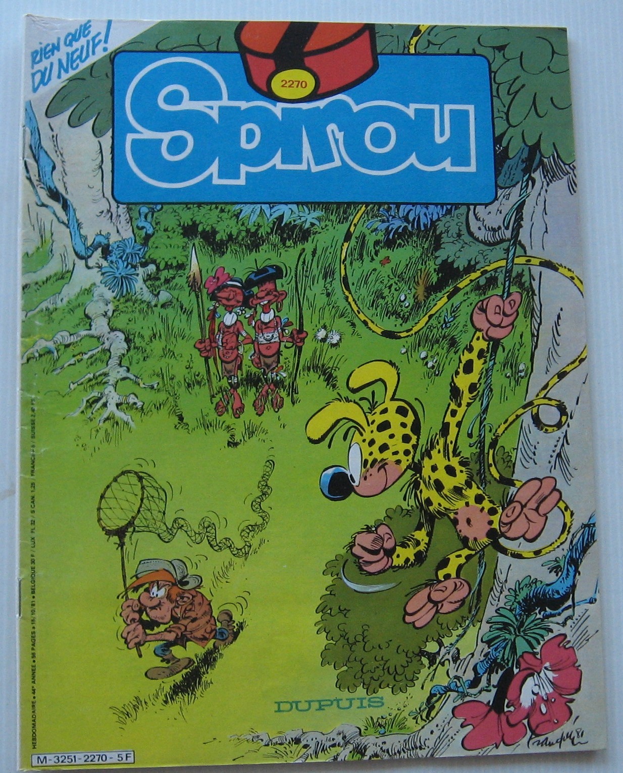 Spirou Magazine No. 2270 With Supplement The Correspondent 1 Good Condition 1981