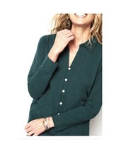 J. JILL TENCEL LONG SHIRT L/XL FOREST GREEN NORM GORPCORE MINIMAL CASUAL CLASSIC