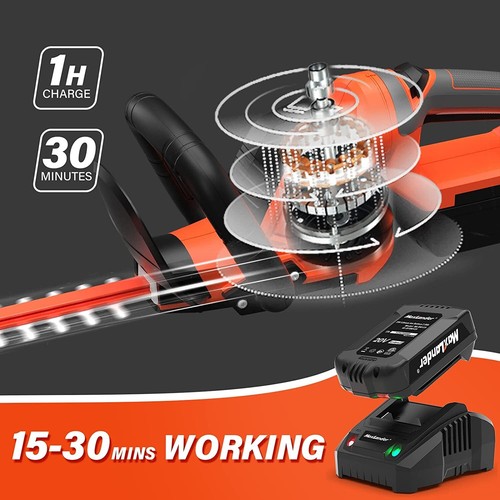 MAXLANDER Cordless Hedge Trimmer with 22” Dual-Action Blade 20V 2.0Ah Battery - Picture 6 of 10