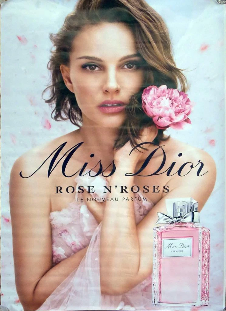 MISS DIOR - PERFUME - NATALIE PORTMAN - ORIGINAL LARGE FRENCH ADVERTISING  POSTER