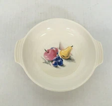  Vintage knowles utility ware small serving dish with handles fruit pattern