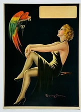 Pretty Polly, Vintage 1938 Barclay Grubb 12x16 Pin-Up Print, Art Deco Beauty