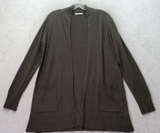 Pink Clover Cardigan Sweater Women's XL Green Knit Long Sleeve Pocket Open Front