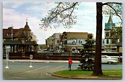 The Business District Ridgewood Bergen County New Jersey Vintage Postcard Shops