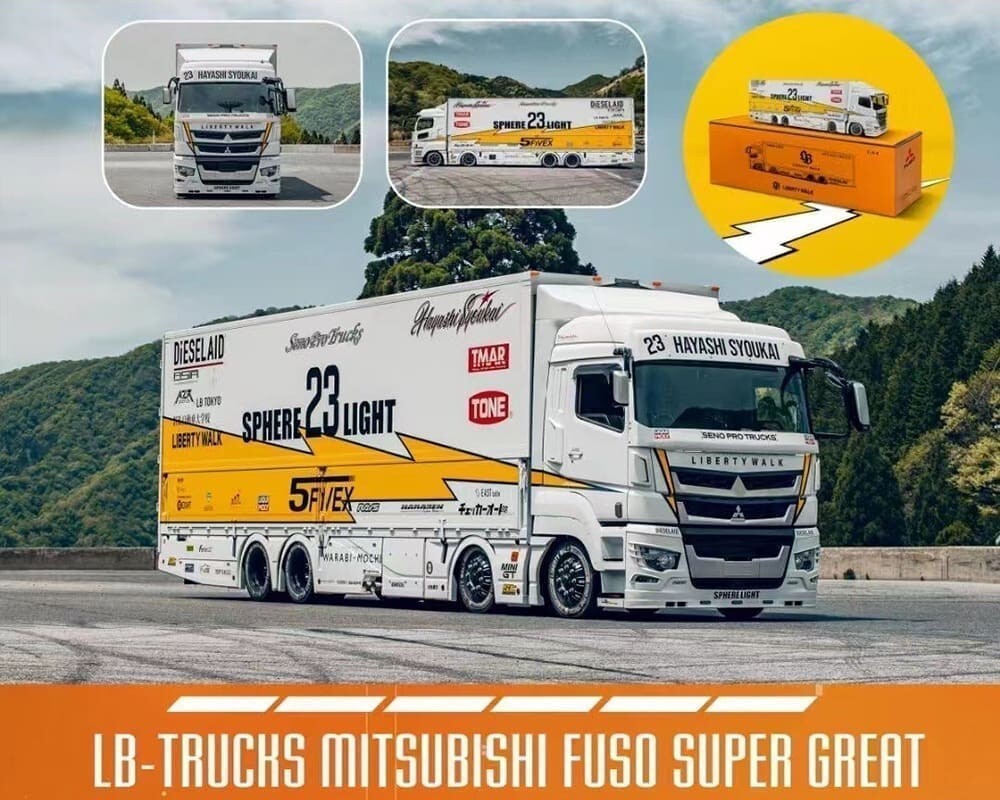 GCD 1/64 三菱 LB-トラック ふそう スーパーグレート GCD 1:64 Liberty Walk LB-Trucks Mitsubishi Fuso Super Great