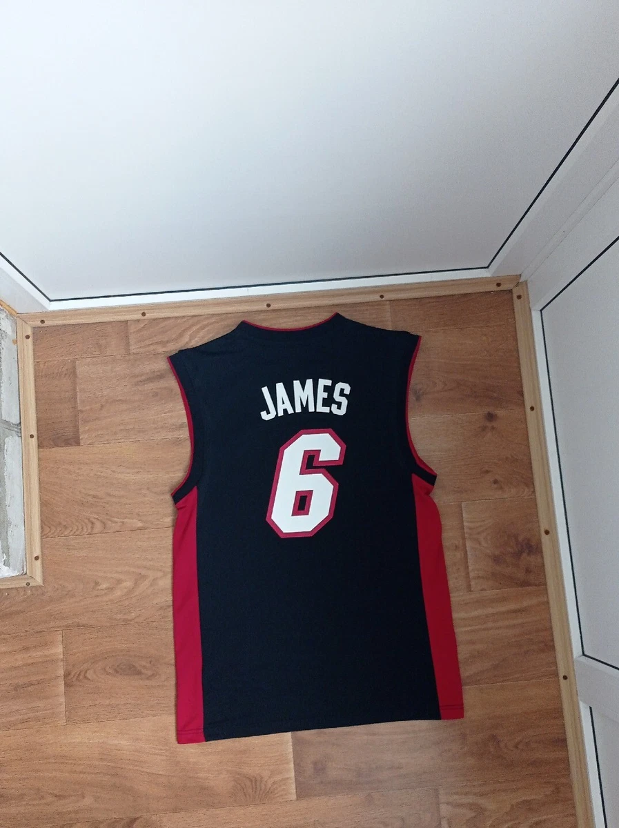 MIAMI HEAT BASKETBALL SHIRT JERSEY ADIDAS sz S MEN 6 LEBRON JAMES