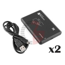 2PCS 13.56MHZ RFID Smart IC Card Reader Only Read For Access Control USB Cable