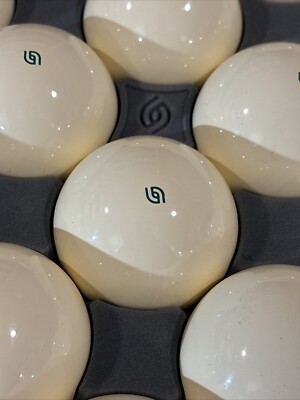 Aramith Green Logo Tournament Standard Pool Cue Ball 2-1/4'' Made Belgium QTY 1