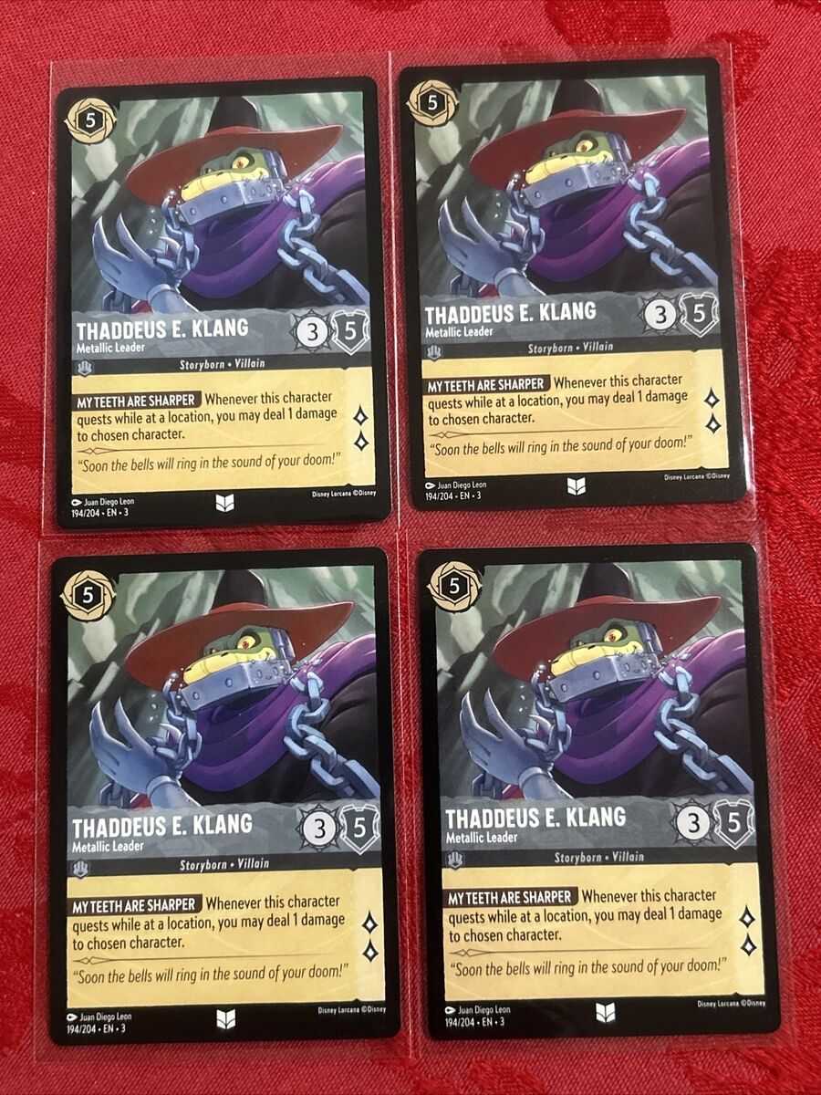 4x Disney Lorcana Inklands - Thaddeus E. Klang - Metallic 4x Disney Lorcana Inklands - Thaddeus E. Klang - Metallic