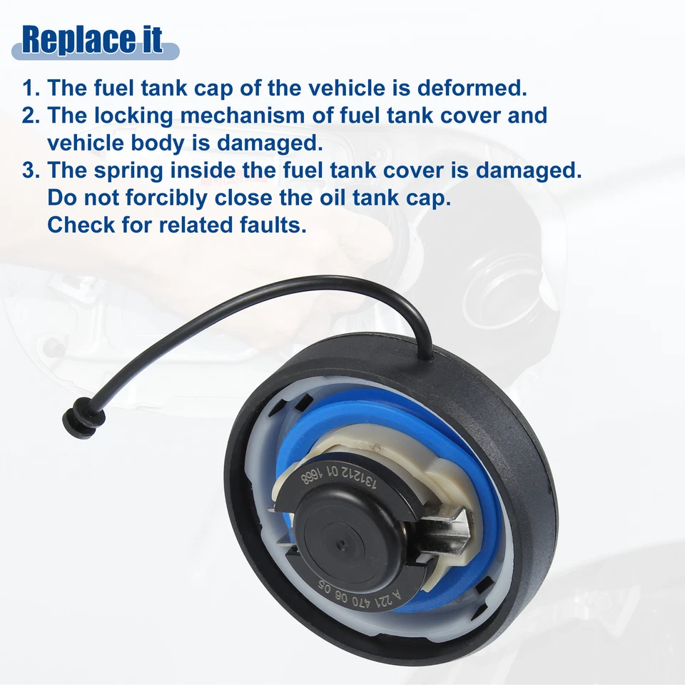 Tapa de llenado de gasolina del tanque de combustible 2224700005 para Mercedes-Benz A180 C200 C300 2013-2019 Foto 4 de 4