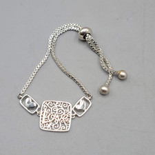 Love Bracelet Silver tone Slide Closure Box C...