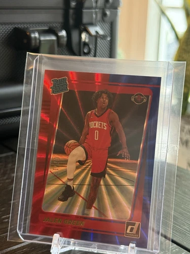 2021-22 Panini Donruss - Rated Rookie Jalen Green #209 Red Blue Laser /15 (RC)
