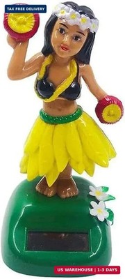Solar Powered Hula Girl Dancing Figures Decoration, Swinging Hawaiian Girl Doll