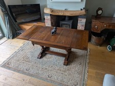 Large Oak Extending Refectory Dining Table 179cm Country House Farmhouse