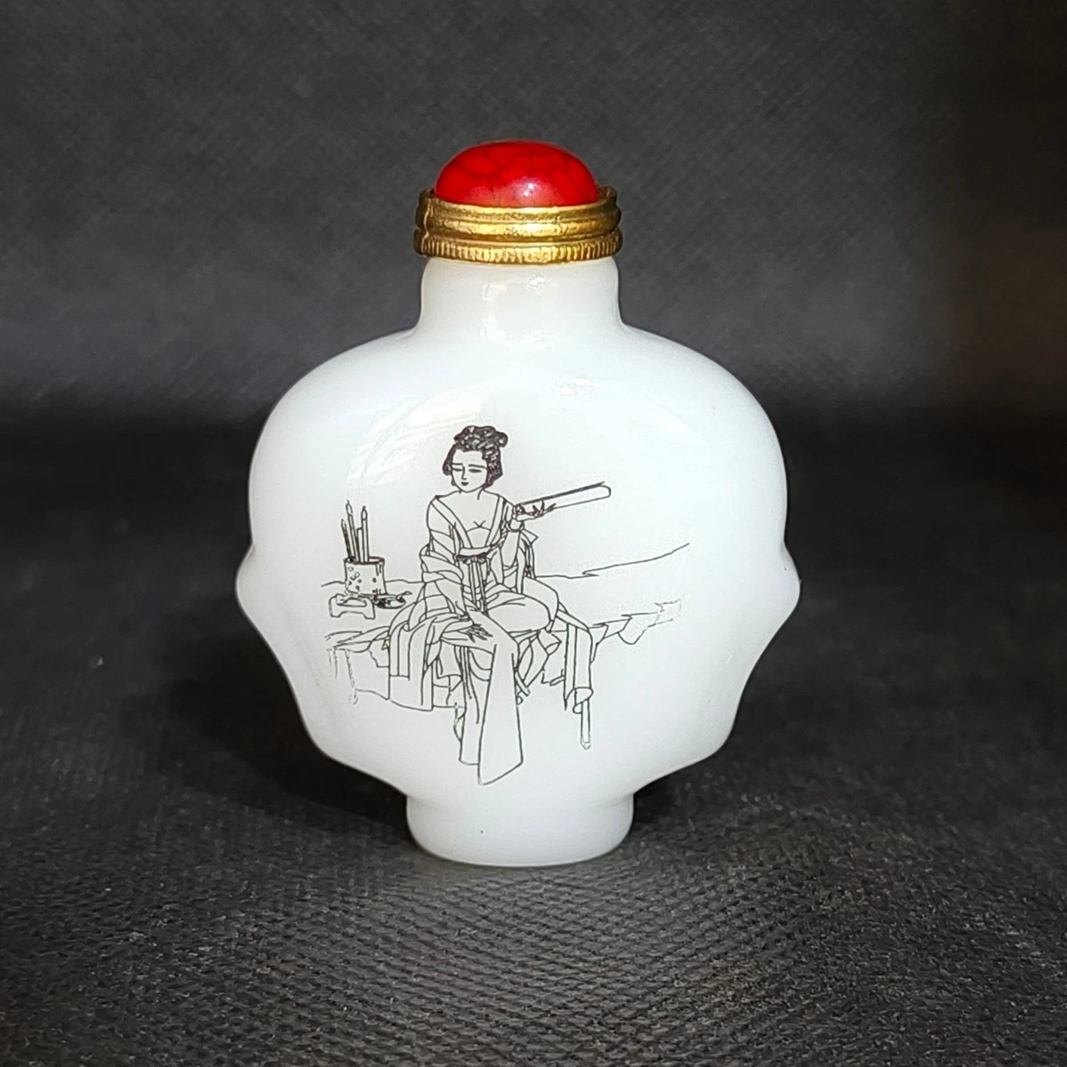 白色复古原创中国鼻烟壶| eBay