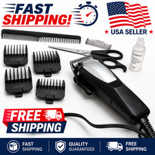 Corded Hair Clipper Kit 10 Piece Adjustable Blade Hair Cutting Set