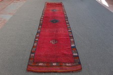 Vintage Runner Rug, 2,9x13,2 ft Turkish Rug, ...