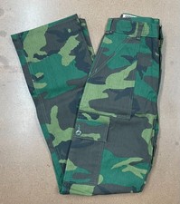 Vintage 90s Military Woodland Camo Ripstop BDU Cargo Pants