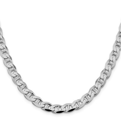 Sterling Silber Ankerkette Halskette, 7,4 mm