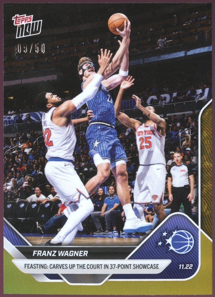 2025-26 Topps Now 37-Point Showcase #62 Franz Wagner MAGIC GOLD 9/50