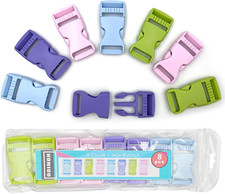 1 Inch Buckles,8Pcs Quick Side Release Plastic Buckle 25Mm 4 Colors One Side Adj