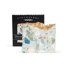 NEW FinchBerry Handmade Soap Bar Dorothy Handcrafted Bath Swirl Blue Gold Gift