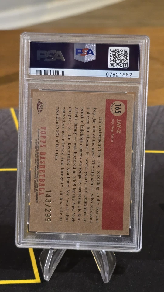 2005 Topps 1952 Style JAY-Z /299 #165 Refractor  PSA 9  - Image 2 of 3