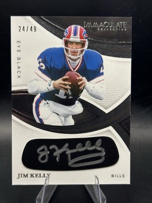 2025 Panini Immaculate Eye Black Jim Kelly Buffalo Bills Auto Serial #/49
