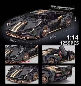 Auto Technic 1:14 1259 Pieces - Premium Black Gold Construction Supercar