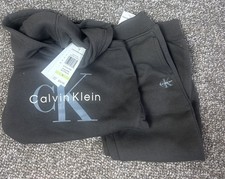 Calvin Klein Gray Hoodie Jogger 2 Piece Sweatshirt Jogger Set NWT Sz 4