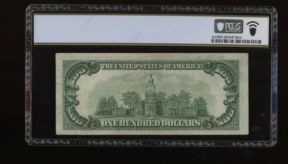 DBR 1934-B $100 Minneapolis Vinson Fr. 2154-I PCGS-B 35 Serial I01090381A - Image 2 of 2