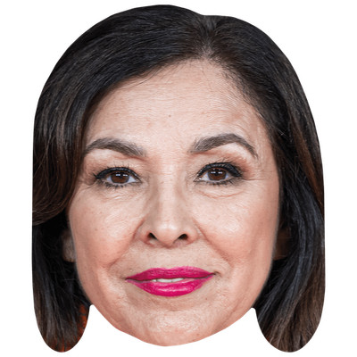 Isabel Gemio (Lipstick) Celebrity Mask, Flat Card Face, Fancy Dress Mask