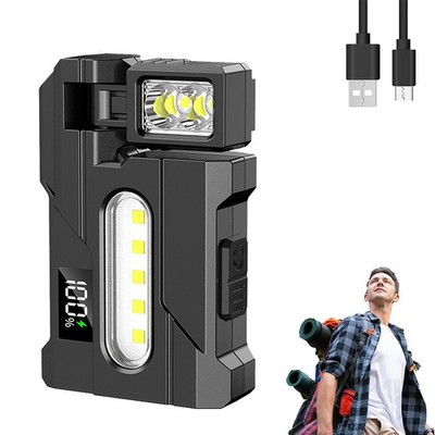 Rotatable Head Super Pocket LED Flashlight Magnetic Portable Torch Work Light US