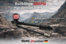 RockShox Dämpferpumpe 300 psi 20 bar Aluminium Federgabel und Dämpfer MTB Ventil