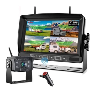 Sans fil 7" Caméra de sauvegarde de l'écran DVR BSD trousse AI Détection pour camion de caravane RV