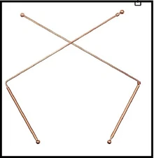 2X 99.9% Copper Dowsing Rod - Divining Rods with Box, Ghost Hunting, Water Divin