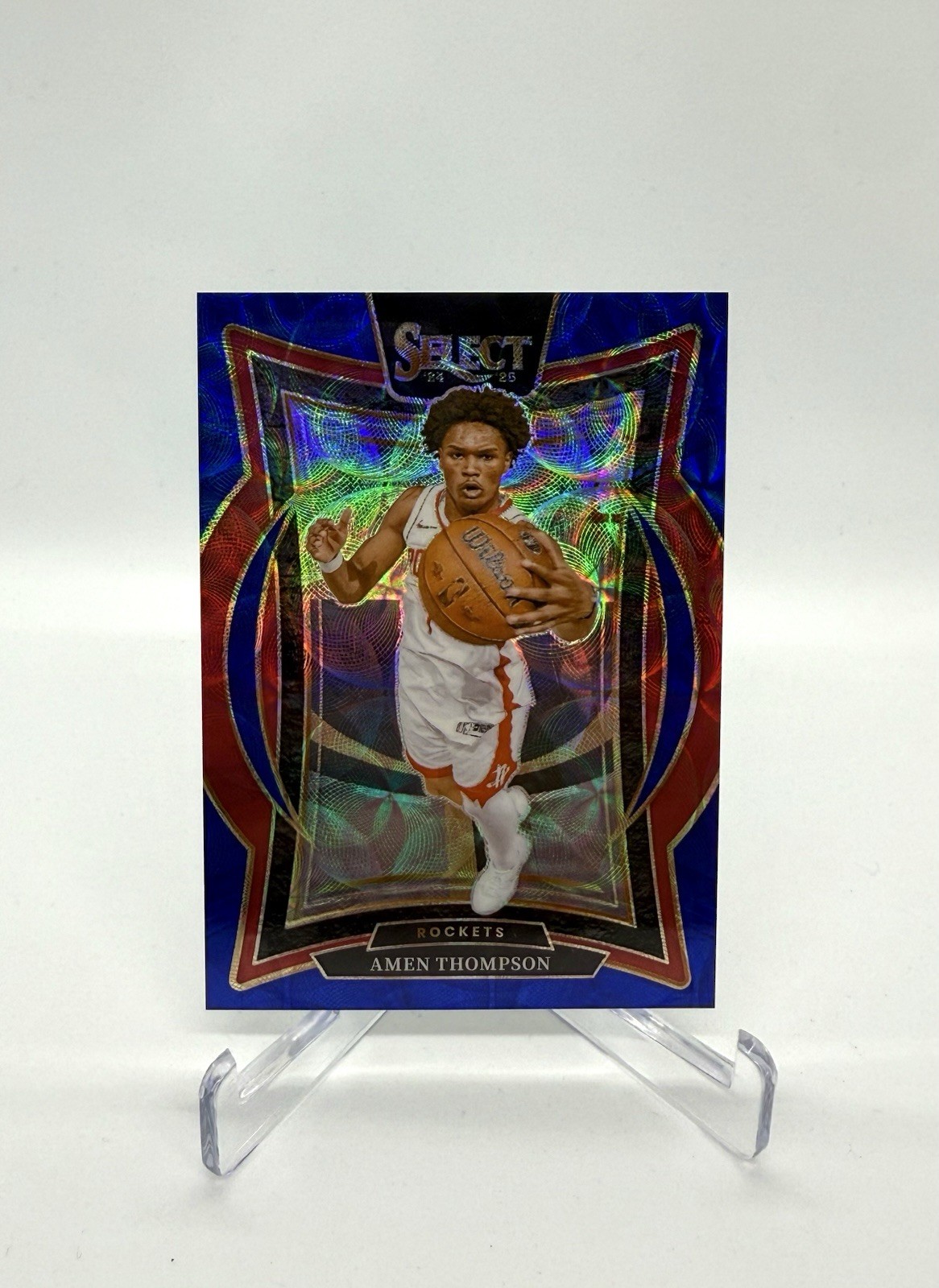 2024 Panini Select Amen Thompson Concourse Blue Scope Prizm /249 #59 Rockets