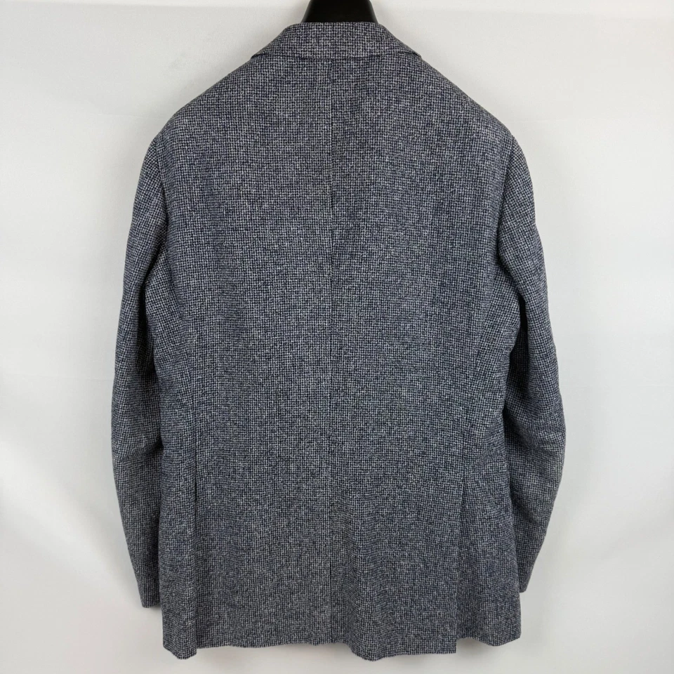 SUITSUPPLY Men's 42R 2 Button Navy White Baby Alpaca Cotton Full Suit - Image 2 of 4